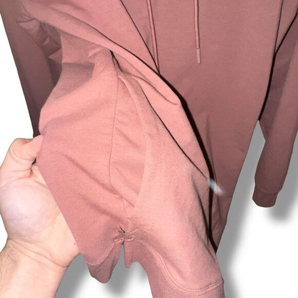 Cuts Split Hem Blush Red Pullover Hoodie Sz XL - Picture 4 of 7